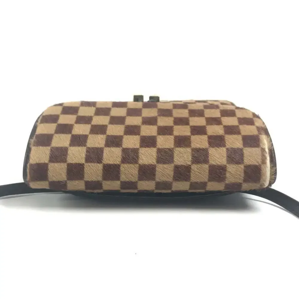 LOUIS VUITTON Brown Damier Leather Pochette Shoulder Bag